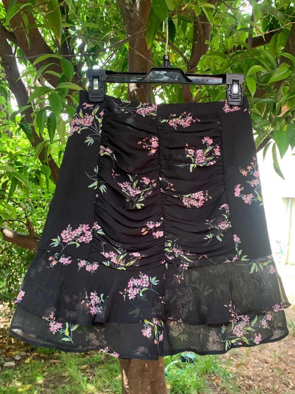 BP Ruched Floral Skirt
